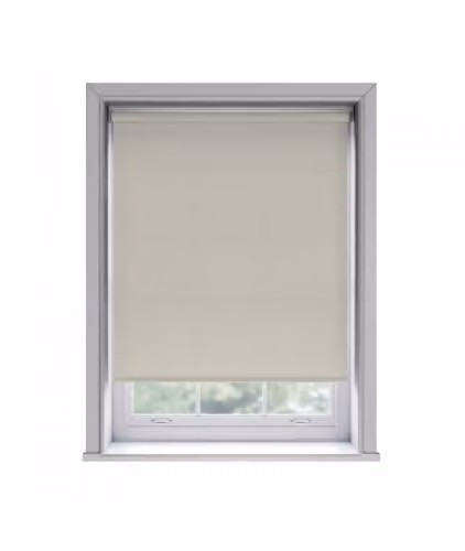 New Edge Blinds Oyster Thermal Blackout Roller Blind, Black, W: 70 cm, H: 170 cm