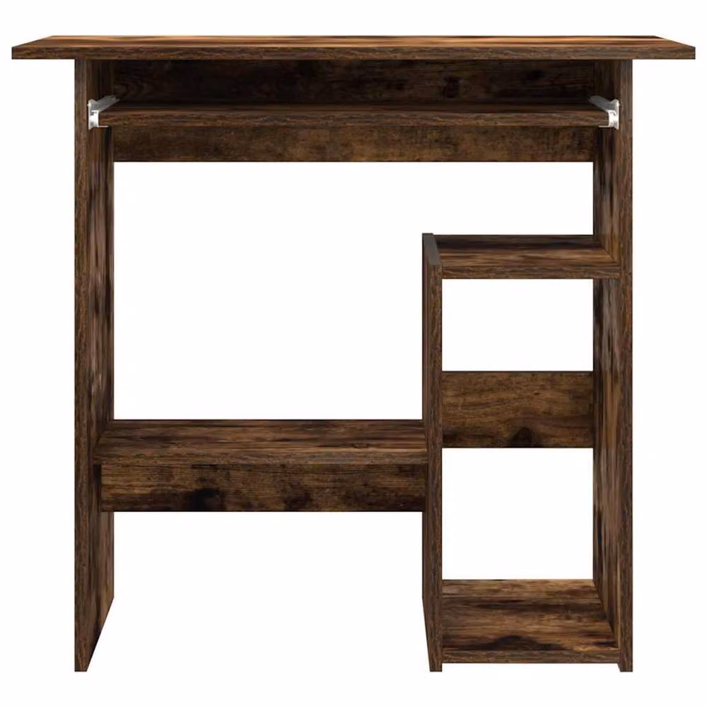 Berkfield Home Computer Desk in Smoked Oak Brown, W/D/H: 80 x 45 x 74 cm – 4