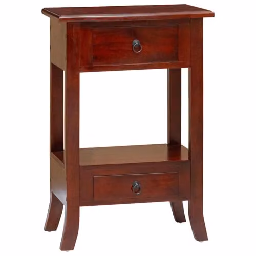 vidaXL Classic Mahogany Console Table, Brown Solid Wood, W/D/H: 50 x 29.5 x 76 cm – 1