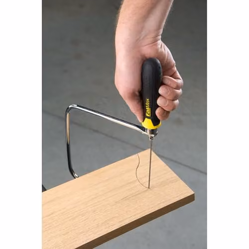Stanley Fatmax Coping Saw in Yellow with 3 Replacement Blades – 3