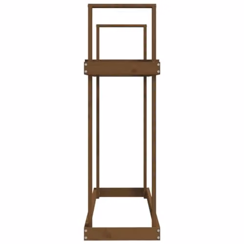 vidaXL Rustic Solid Wood Pine Firewood Rack in Brown, W/D/H: 110 x 35 x 108.5 cm – 3