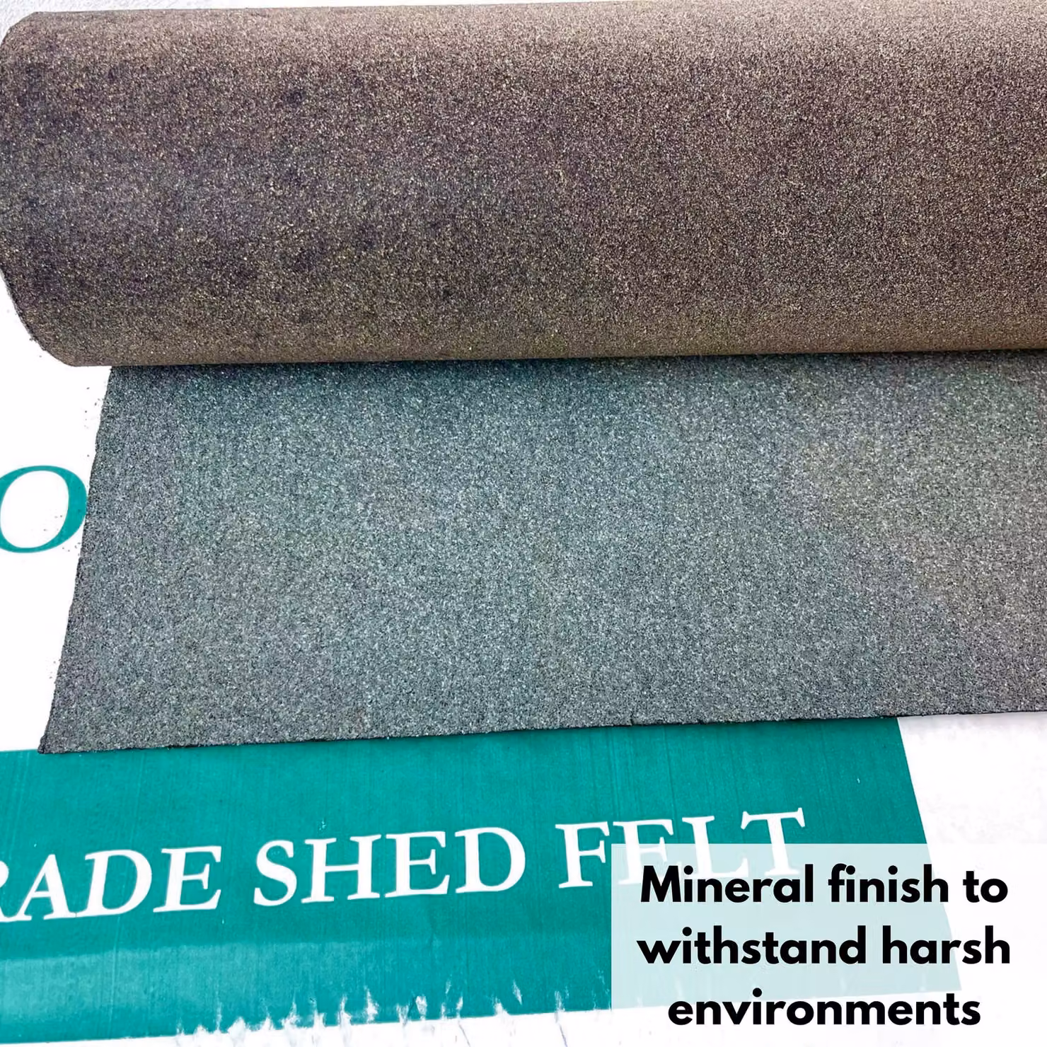 Novecrafto Heavy-Duty Mineral Shed Roofing Felt, Standard Grade, Green, 2 Rolls, W/D/H: 5 x 1 m per roll – 7