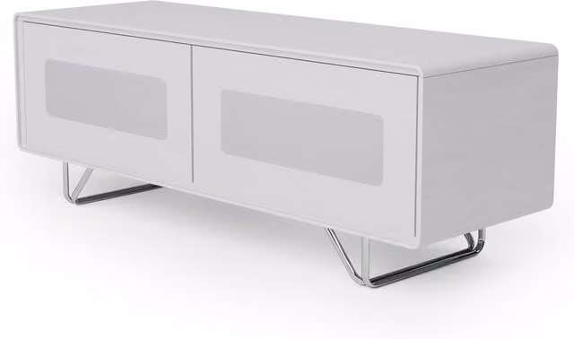 Alphason Modern Lacquered White Glass TV Stand