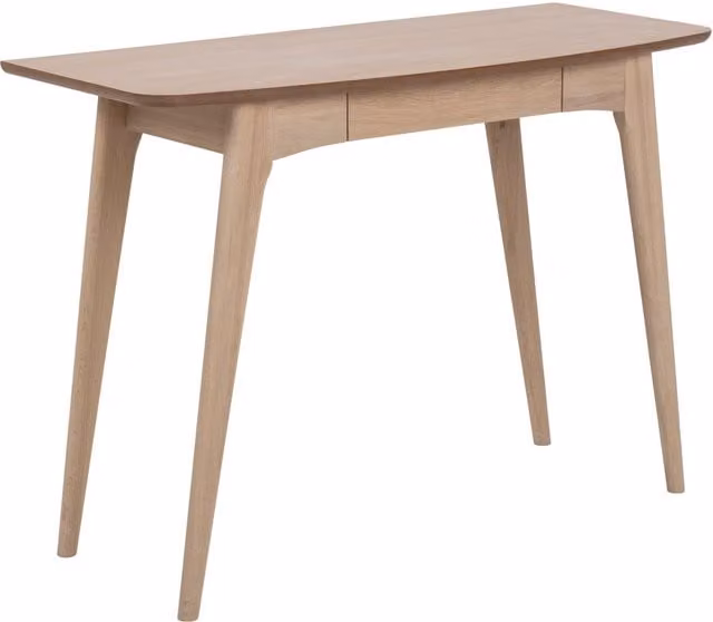 Furniture To Go Woodstock Modern Single Pedestal Writing Desk in Light Oak