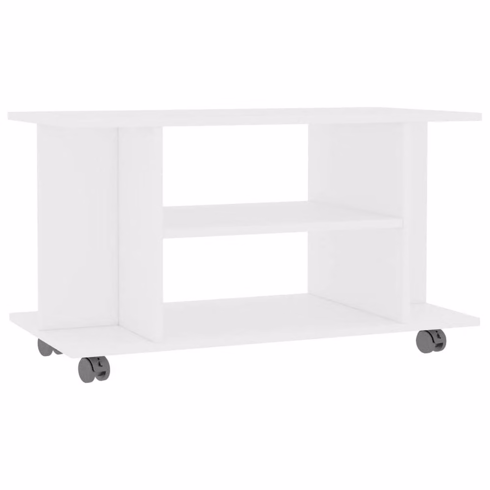 Berkfield Home White TV Cabinet with Castors, W/D/H: 80 x 40 x 40 cm – 3