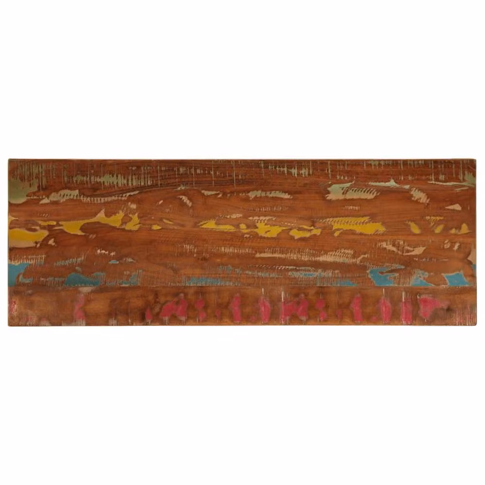 Berkfield Home Rectangular Solid Reclaimed Wood Table Top, Brown, W: 140 cm, D: 60 cm, H: 2.5 cm – 2