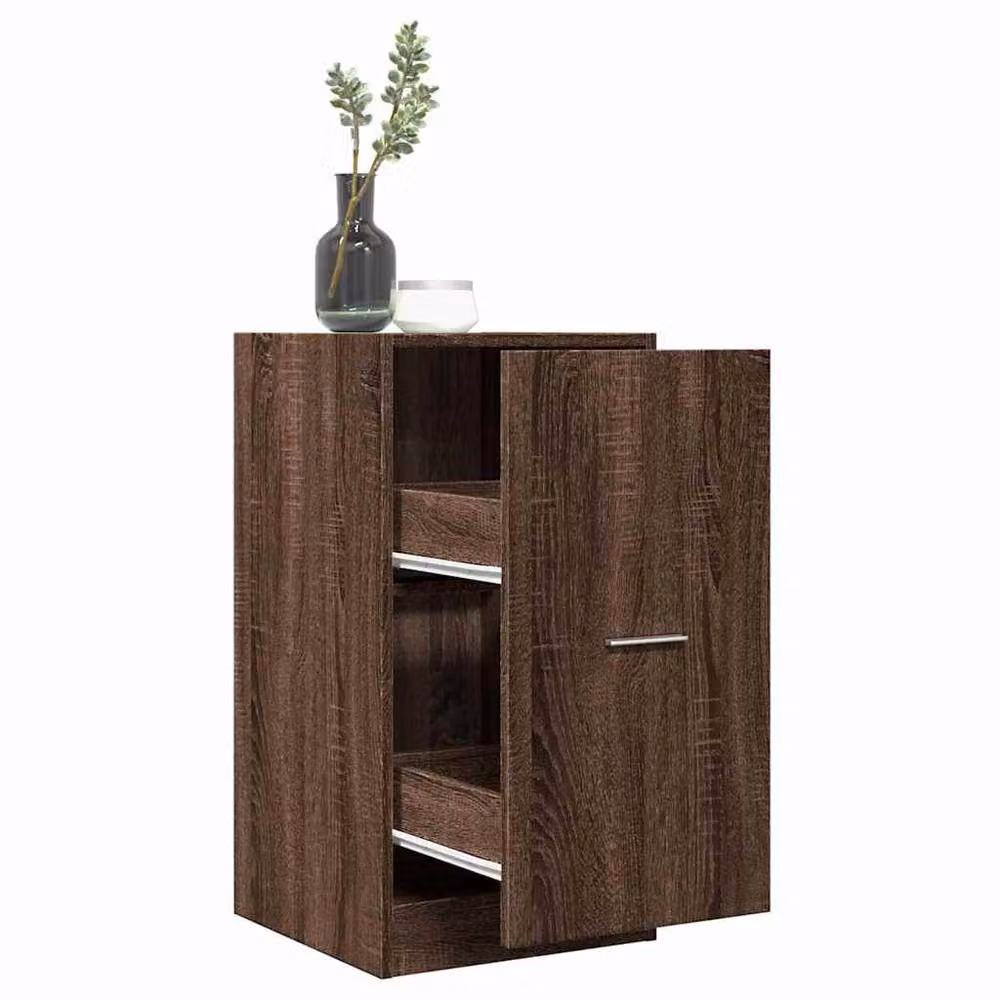 Berkfield Home Apothecary Cabinet in Brown Oak, W: 40 cm, D: 41 cm, H: 77.5 cm – 2