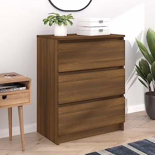 vidaXL Scandinavian Sideboard in Brown Oak, W/D/H: 60 x 35 x 76 cm – 2