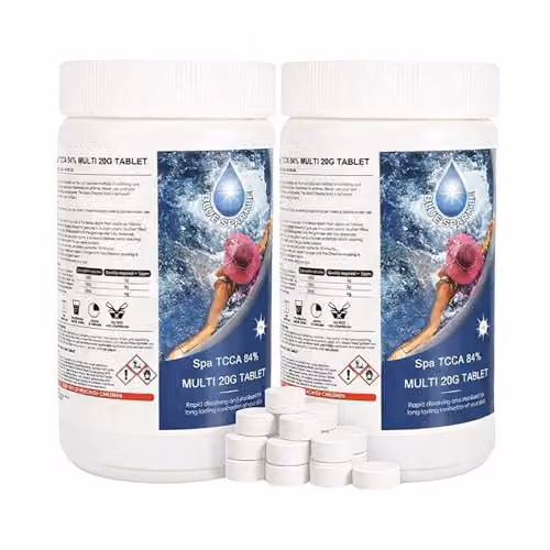 SHATCHI 4 in 1 Multifunctional Slow Release Chlorine Disinfection Tablets, 2 kg (100 x 20g)