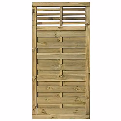 Rowlinson Langham Wood Gate and Screen in Brown, W: 90 cm, H: 180 cm – 1