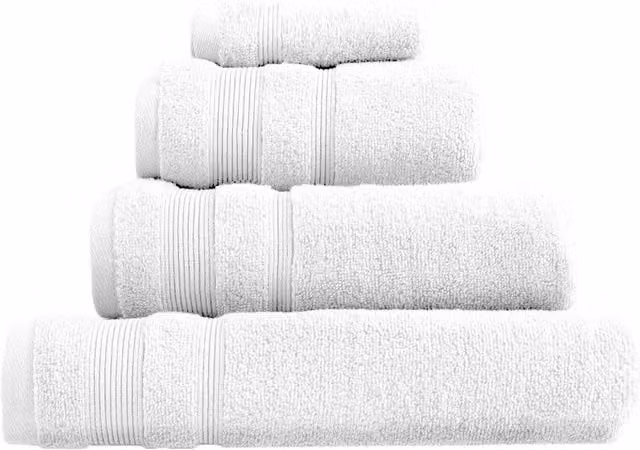 Allure Bath Fashions Pack of 2 White Egyptian Cotton Towels, W/D/H: 70 x 120 cm