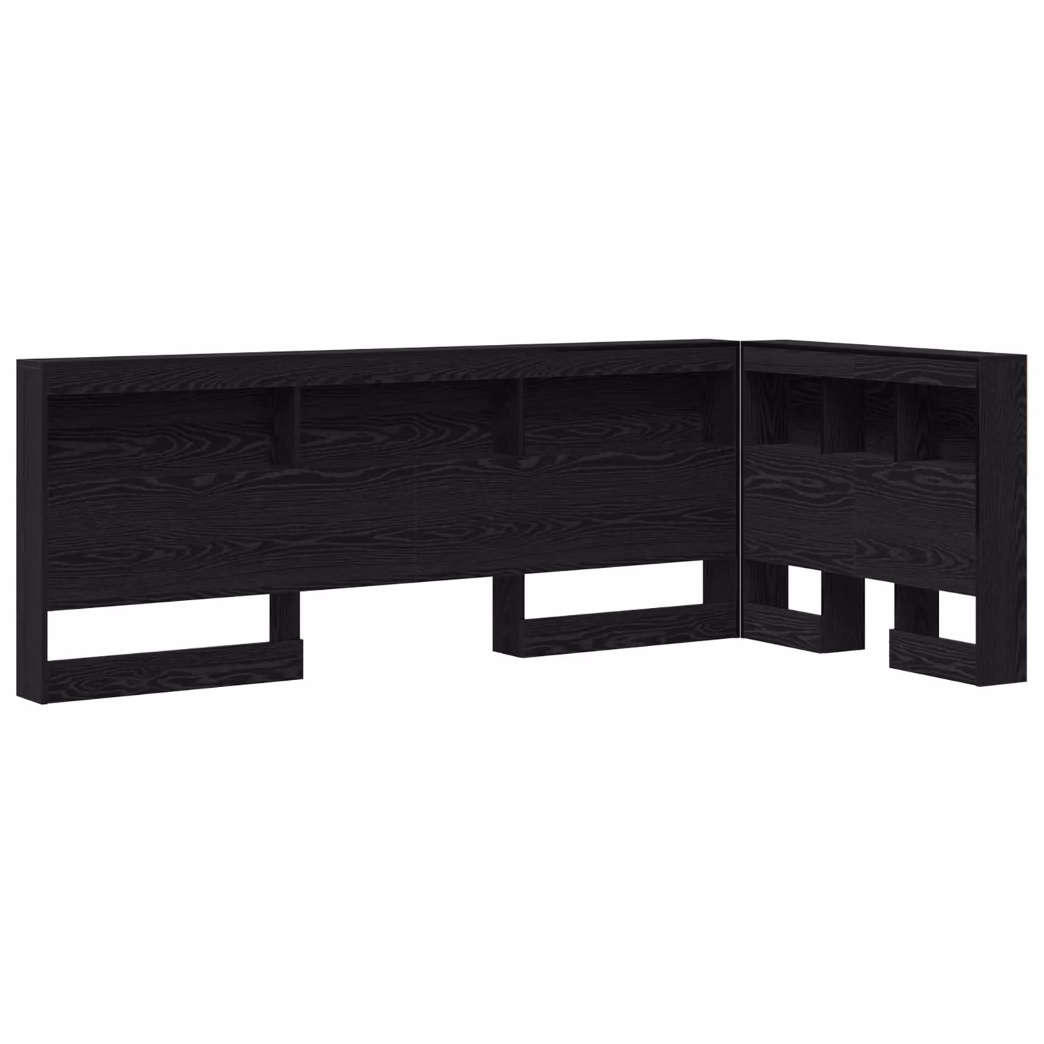 Berkfield Home Black Oak Storage Headboard with Integrated Shelf, Width: 100 cm – 2