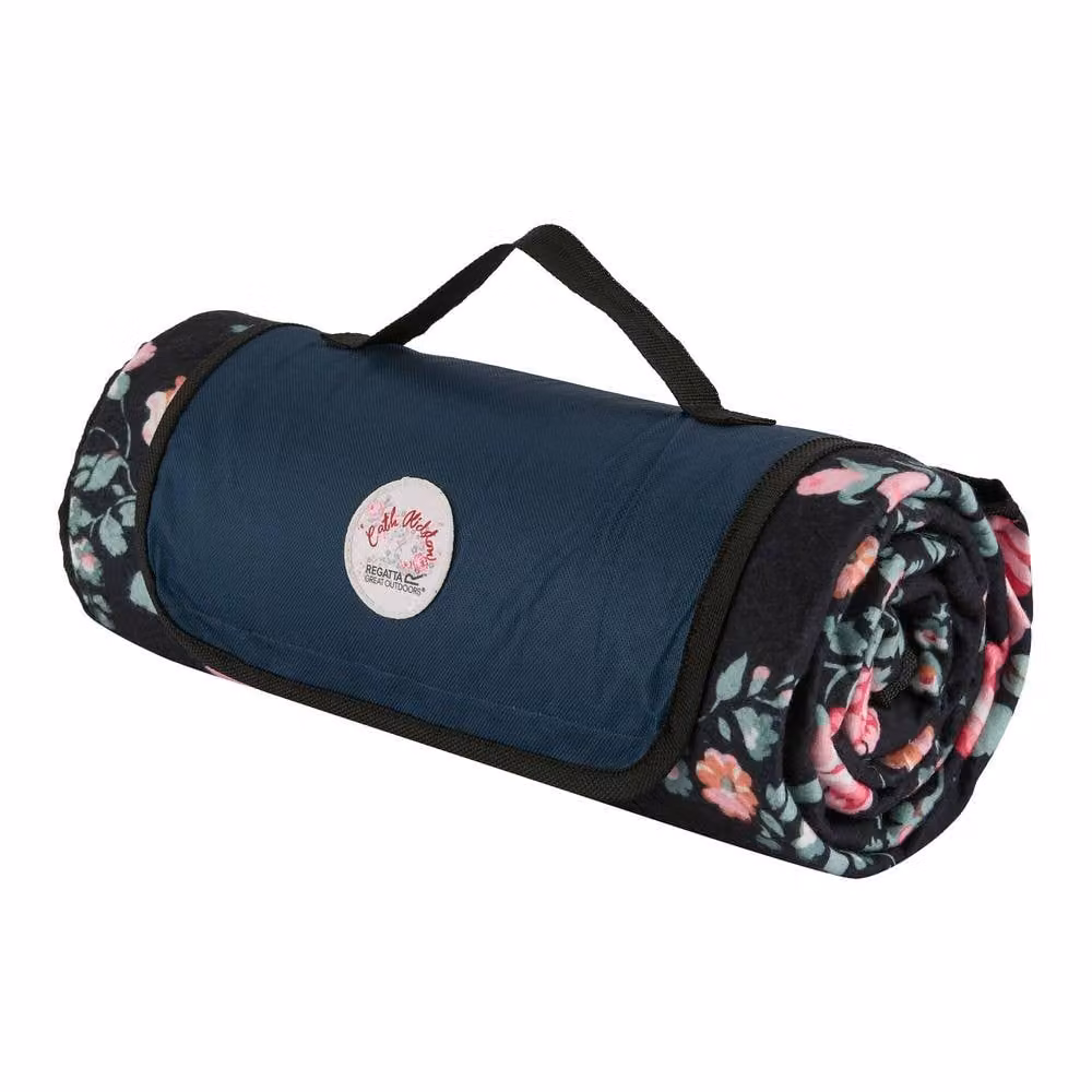Regatta Cath Kidston Floral Picnic Rug in Black with Waterproof Padded Underside – 2