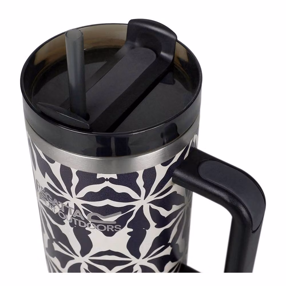 Regatta Abstract Floral Insulated Travel Mug, 1.2 l, Blue – 3