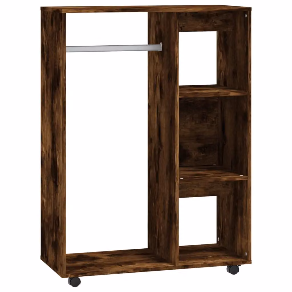 Berkfield Home Smoked Oak Wardrobe in Brown, W/D/H: 80 x 40 x 110 cm – 2