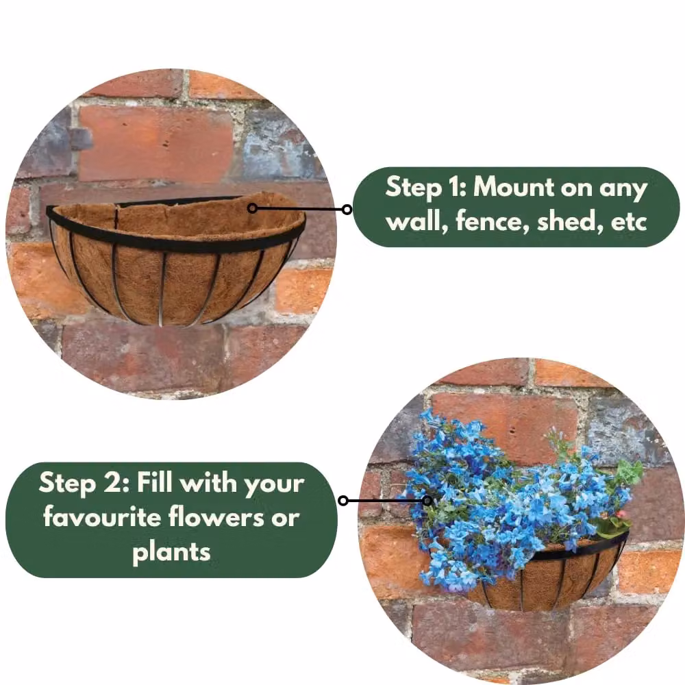 Marco Paul Brown Hanging Flower Basket Planter, Diameter: 40.64 cm – 4