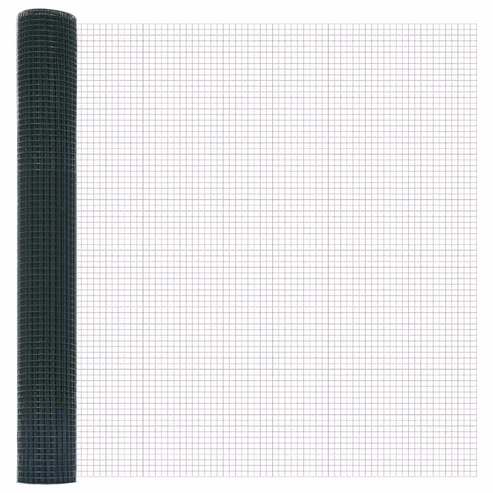 Berkfield Home Green PVC Coated Steel Welded Wire Fence, H: 120 cm x W: 10 m – 2