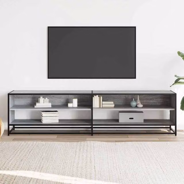 Berkfield Home TV Cabinet in Grey Sonoma, W/D/H: 180.5 x 40 x 46 cm – 1