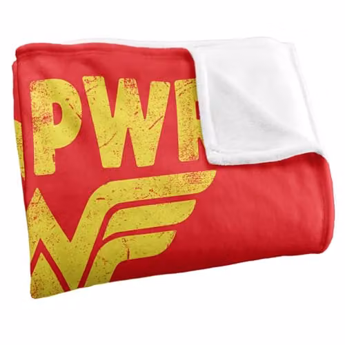 LOGOVISION Wonder Woman Girl Power Yellow Super Soft Fleece Throw Blanket, W: 91 cm x L: 147 cm – 2