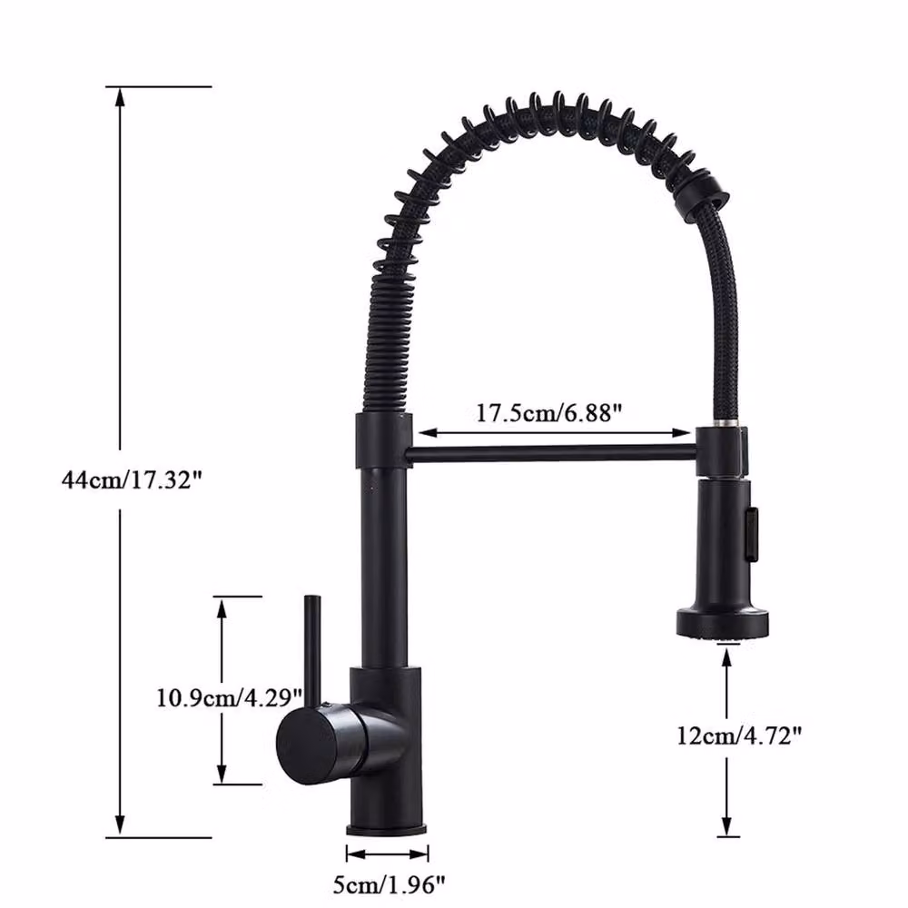 SPETLEK Matt Black Monobloc Single Lever Kitchen Sink Mixer Tap – 2