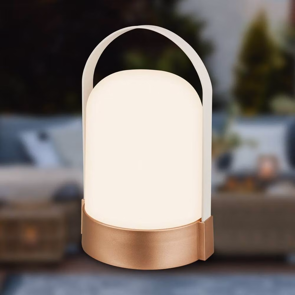 BRILONER Rechargeable Dimmable LED Table Lamp, Bronze Metallic and White, W/D/H: 14.5 x 13.5 x 24 cm – 2