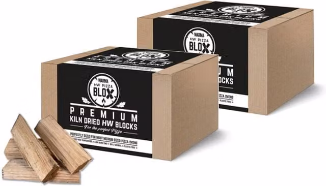 Warma Hardwood Pizza Blox Oven Kindling, Beige, 2 Pack
