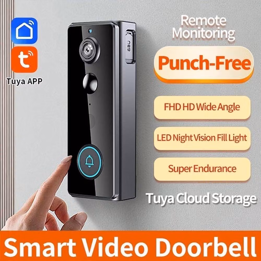 EONLION Smart Video Doorbell Security Camera in Black – 5
