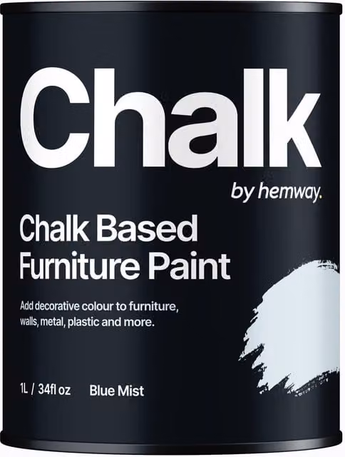 Hemway Chalk Based Furniture Paint in Blue Mist, Flat Matt, 1L