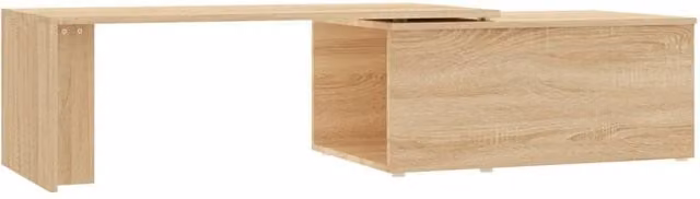 Berkfield Home Sonoma Oak Coffee Table in Light Tan, W: 150 cm, D: 50 cm, H: 35 cm