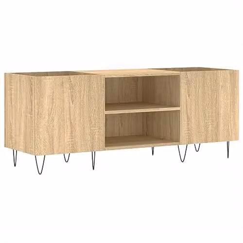 vidaXL Record Cabinet in Sonoma Oak Brown, W/D/H: 121 x 38 x 48 cm – 1