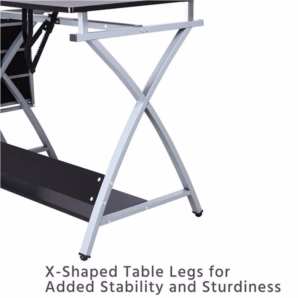 Kelvenix Adjustable Drafting Table in Black with Tilting Top and Height Adjustment – 3