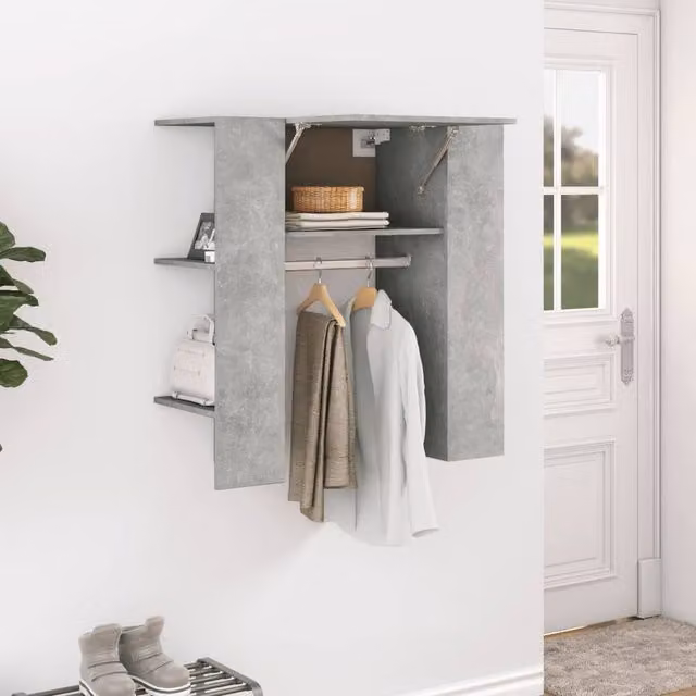 Berkfield Home Modern Hallway Cabinet in Concrete Grey, W/D/H: 97.5 x 37 x 99 cm – 1