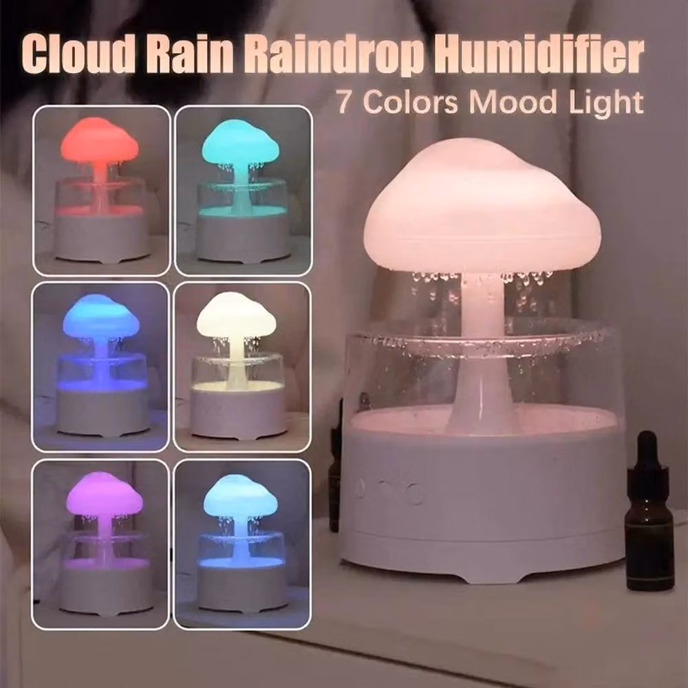 Havendro Rain Cloud Air Humidifier and 7 Colour Night Light Aroma Diffuser in White – 2