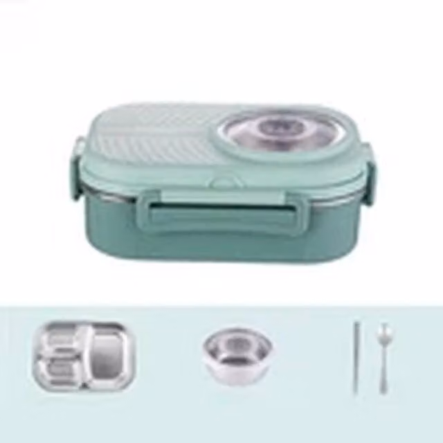 Havendro Green Stainless Steel Insulated Thermal Lunch Box with Cutlery, 1000ml, Leak-Proof – 1