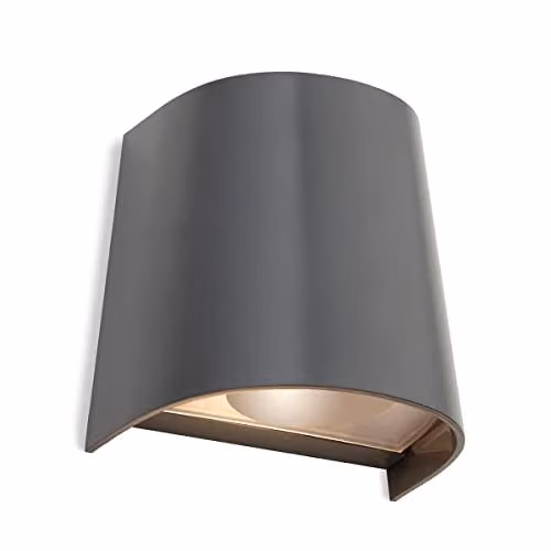Netlighting Firstlight Duke Resin Single Wall Garden Light in Grey IP65
