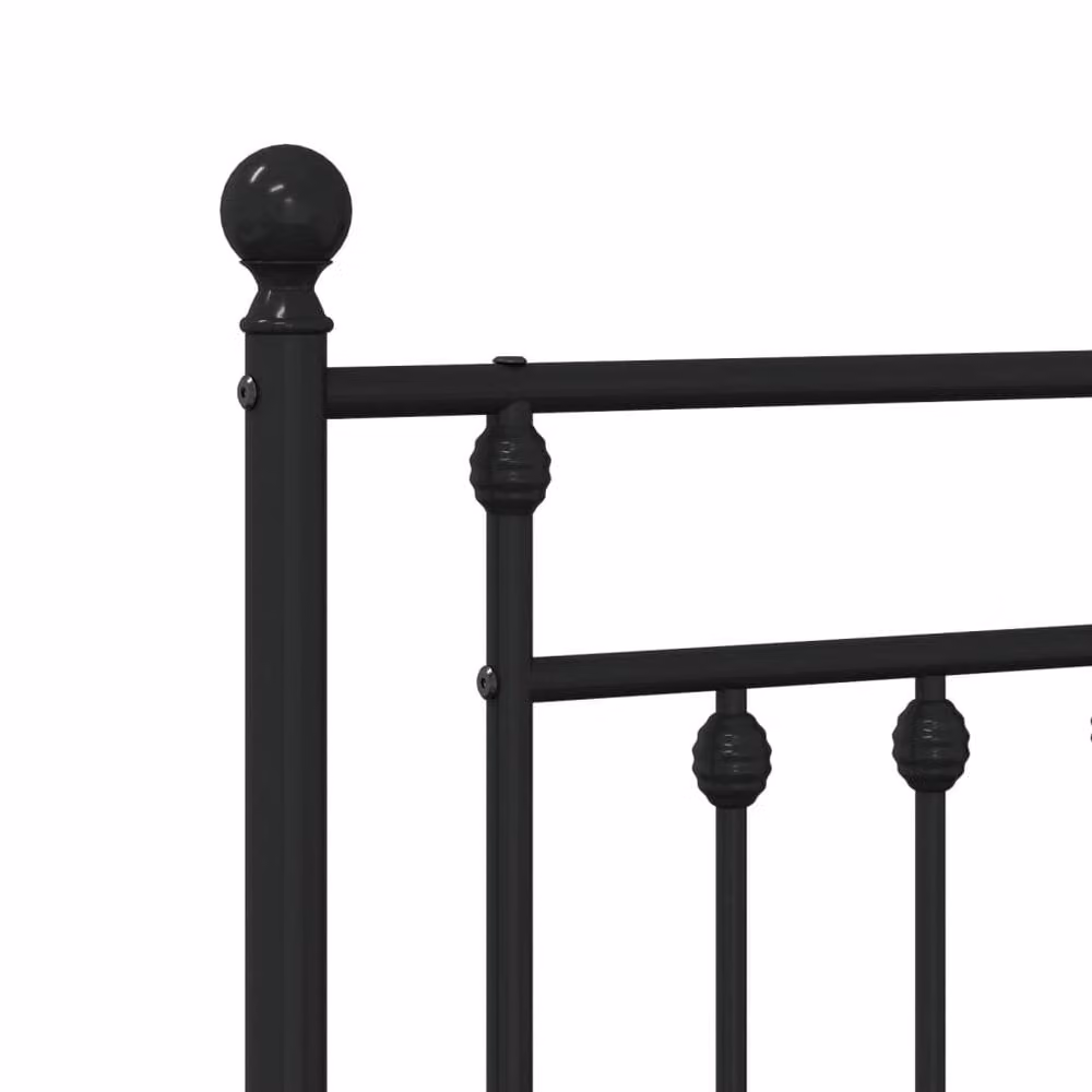 Berkfield Home Metal Headboard in Black, Width: 107 cm – 3