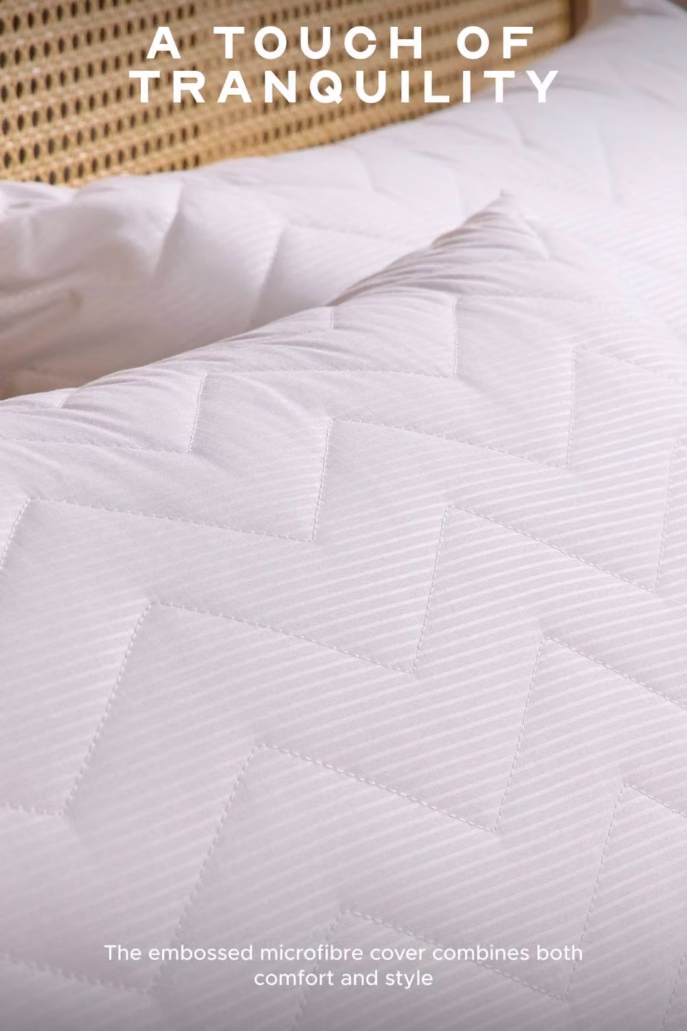 Snuggledown Rebound Quilted Microfibre Pillows, 4 Pack, Firm Support for Back and Side Sleepers, White, W: 74 cm, H: 48 cm – 4