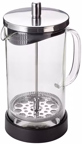 Judge 8 Cup Glass Cafetiere, 925ml, Metallic Silver