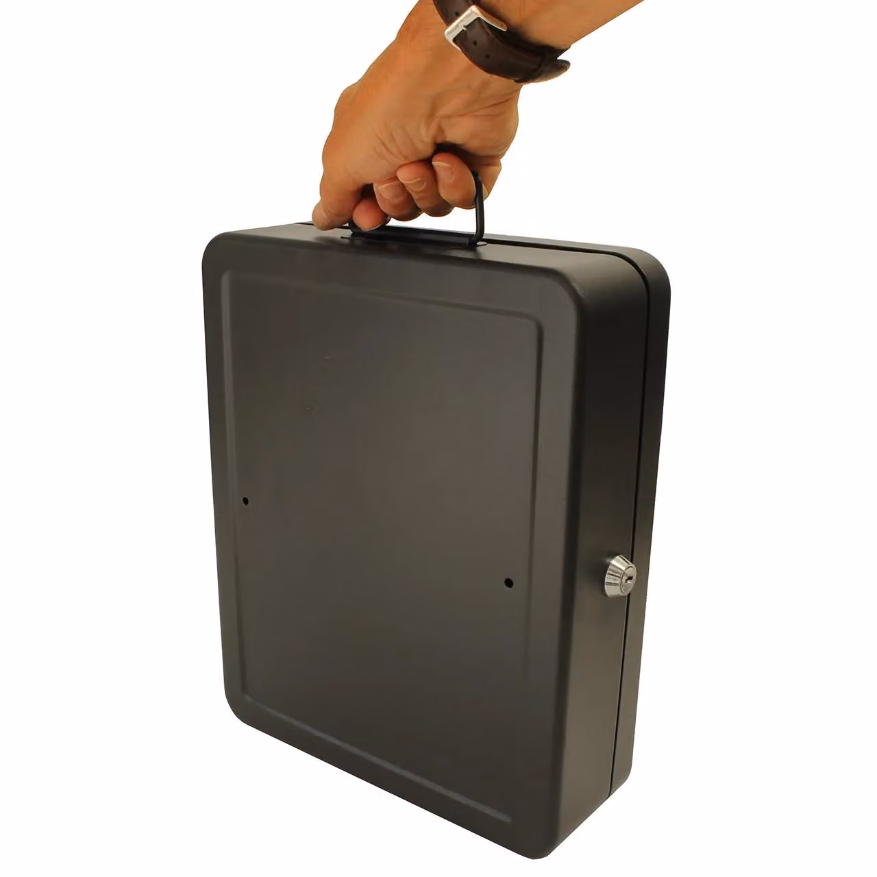 mysmartbuy Lockable Steel Security Box in Black, Floor or Wall Mountable – 4