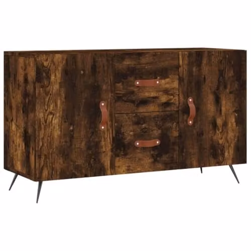 vidaXL Modern Sideboard in Brown Oak, W/D/H: 100 x 36 x 60 cm – 1
