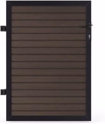 Ecoscape WPC Single Composite Gate in Brown, W/H: 122.0 x 90.0 cm