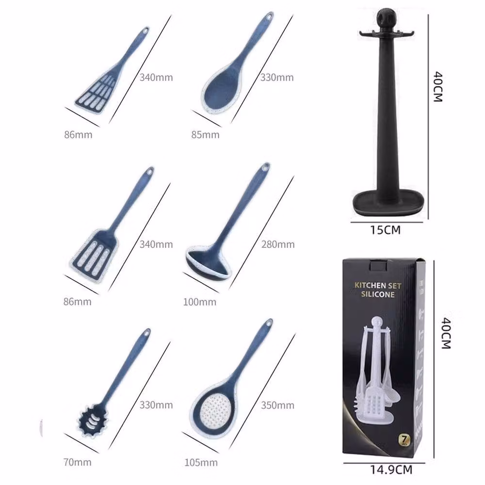 SPETLEK 7-Piece Black Silicone Kitchen Utensils Set – 2