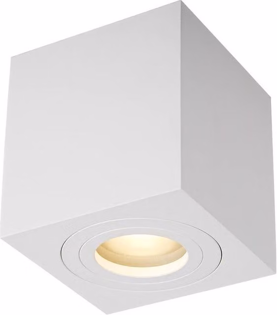Netlighting Quardip Square Surface Mounted Downlight in White, 1x GU10, Adjustable