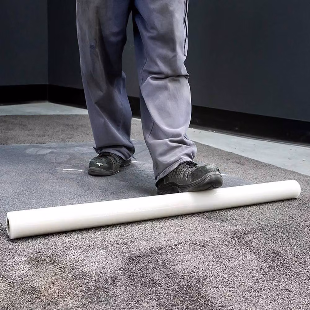 Ventryn Self Adhesive Carpet Floor Protector Construction Film Roll, Clear, 60 cm x 100 m – 2