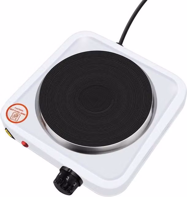 PAWNORA Single Hot Plate Kitchen Hob Table Top Cooker in White – 1