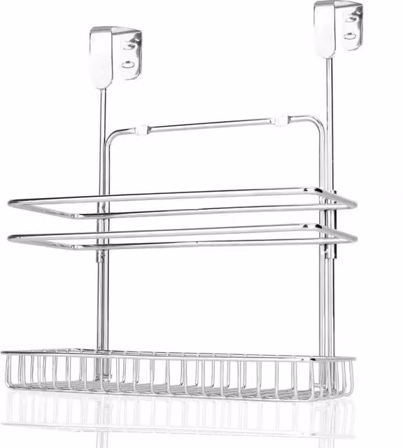 Maison & White Silver Metal Hanging Over Door Organiser