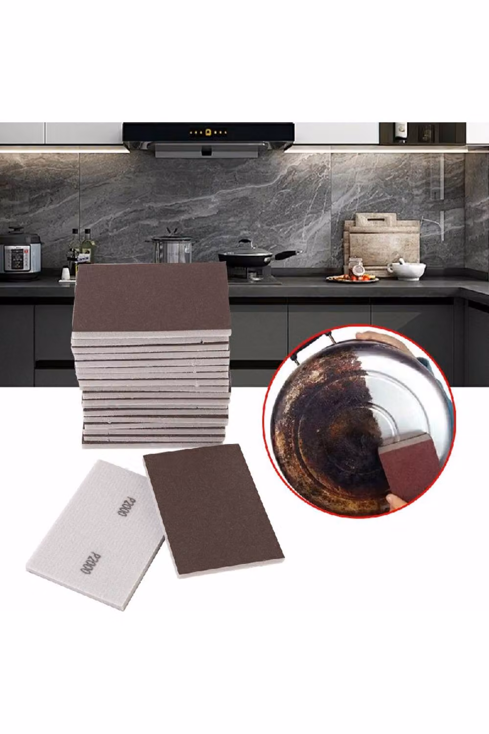 KDMD 25-Piece Double Sided Wet and Dry Sanding Sponge Pads in Brown – 4