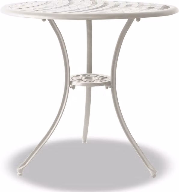 OSHOWA Matt White Metal Garden Table W/D/H: 70 x 70 x 68.5 cm