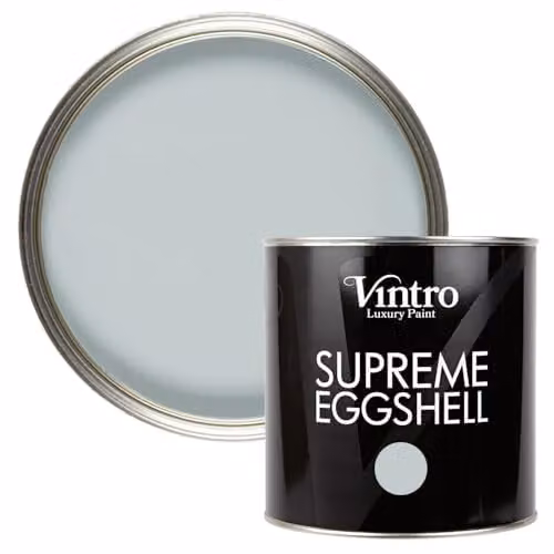 Vintro Water Based Eggshell and Satin Paint for Interior and Exterior Walls, Wood and Trim, Blue/Green Harewood, 2.5 l