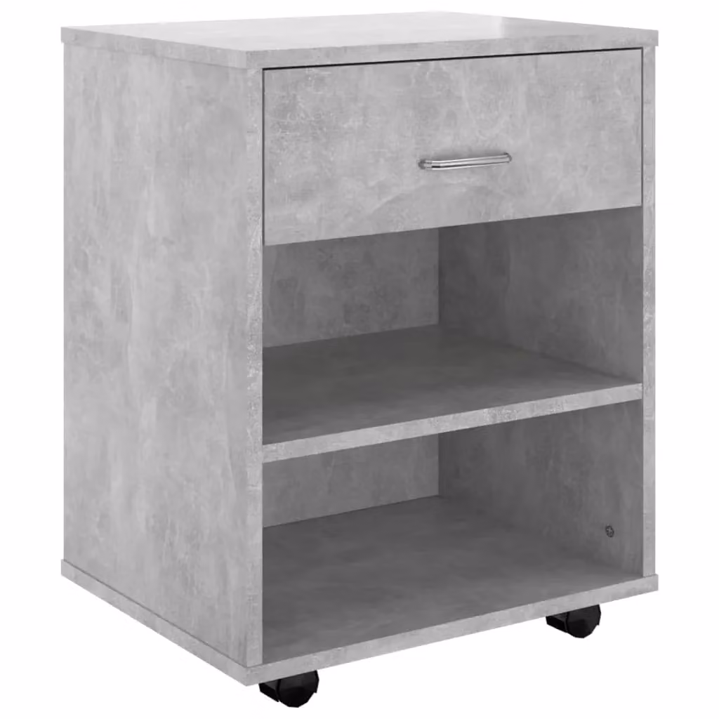 Berkfield Home Rolling Cabinet in Concrete Grey, W/D/H: 46 x 36 x 59 cm – 2